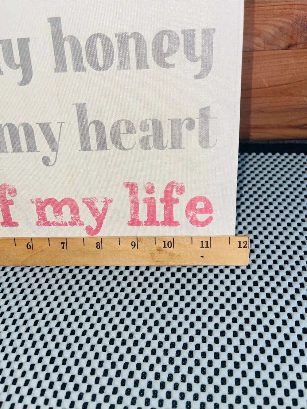 Love of My Life Pink and Gray Wall Art Sign - Unbranded Louise Carey